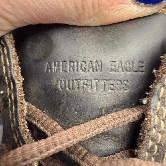 Men's AMERICAN EAGLE OUTFITTERS Brown Genuine Leather Lace-up Shoes- Size 10 - Picture 6 of 12